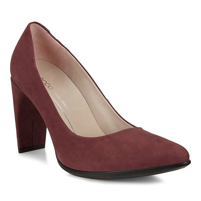 Pumps Ecco Shape 75 Pointy Sleek 2.0 Para Mujer,Rojas,203916-YIN